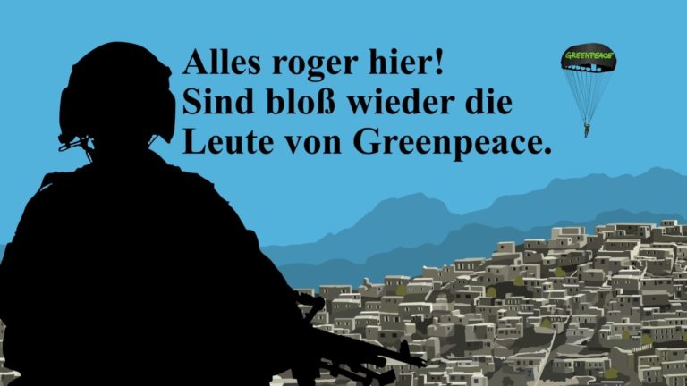 Read more about the article Statt falsch ausgelegter Allah-Zitate: IS-Terroristen übernehmen Greenpeace-Logo